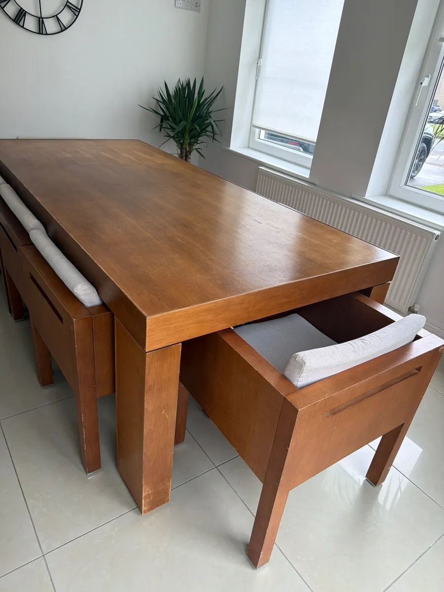 Dining Table and 8 Chairs - Image 1