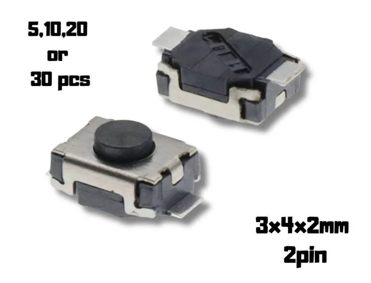 Micro Switch 3x4x2mm 2 Pin 10PCS - Image 1