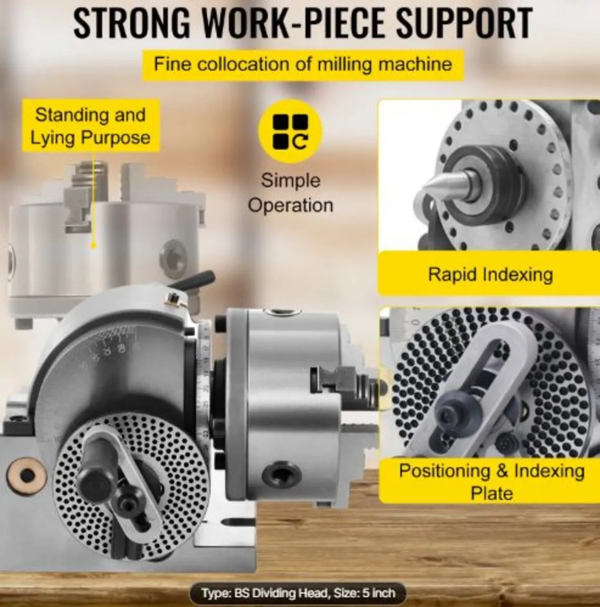 BS-0 Precision Dividing Head, Horizontal Dividing - Image 4