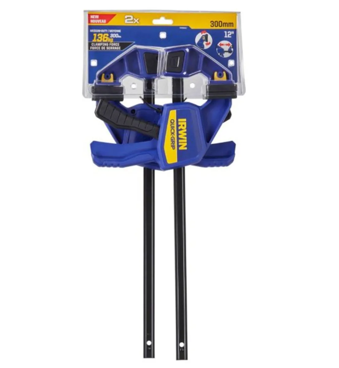 IRWIN QUICK-GRIP MEDIUM-DUTY BAR CLAMP 300MM / 12" - Image 2