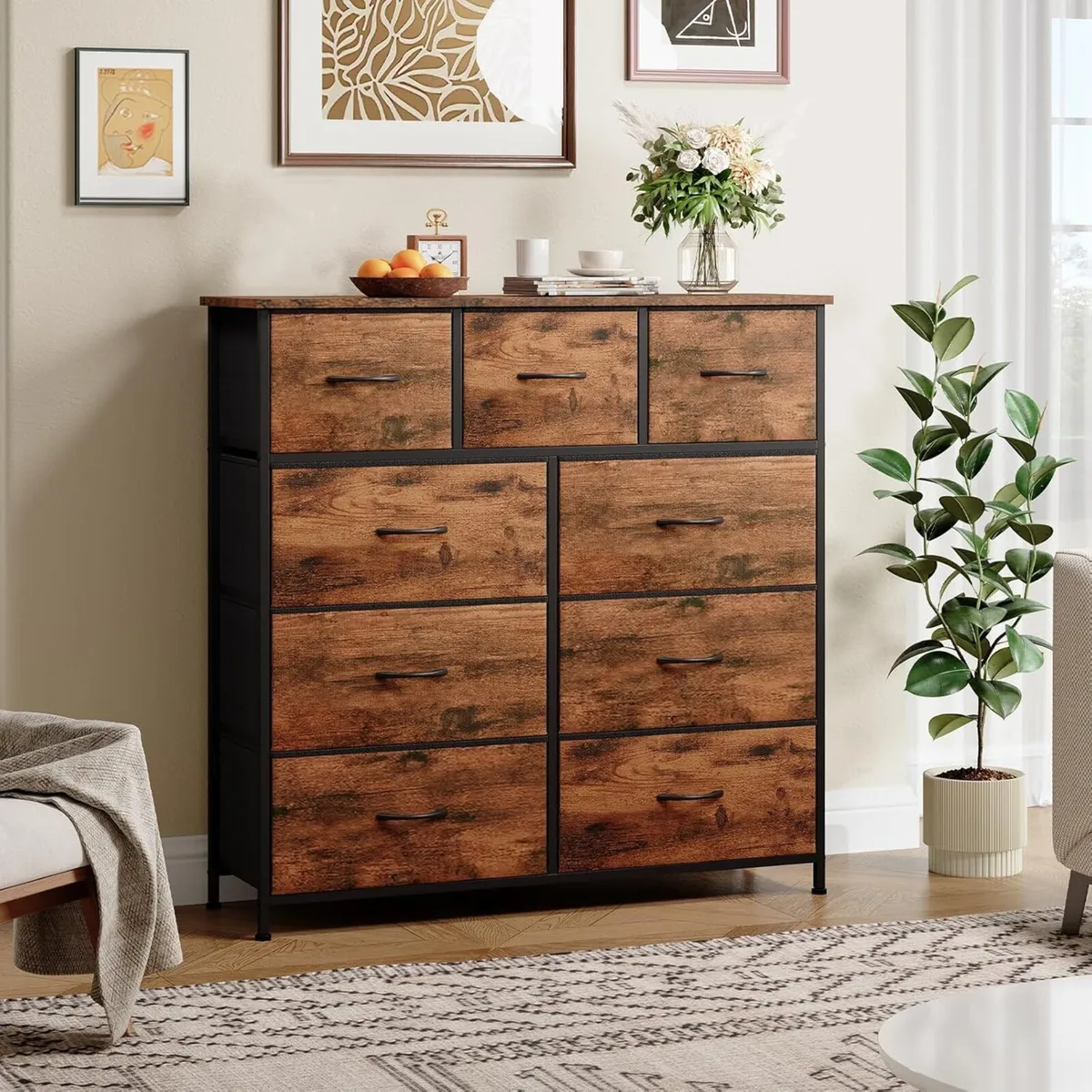 Tall Chest of Drawers for Bedroom with 9 Wide - Image 4