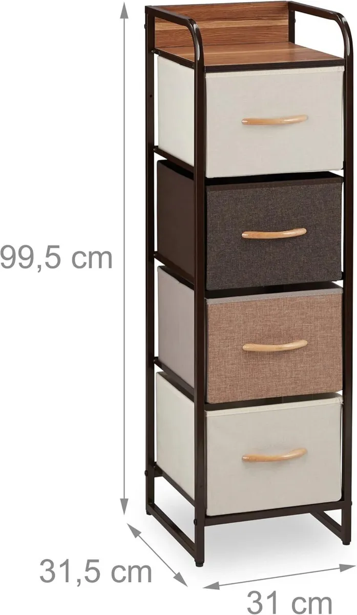 Dresser 4 Drawer Compartments with Shelf Folding - Image 3