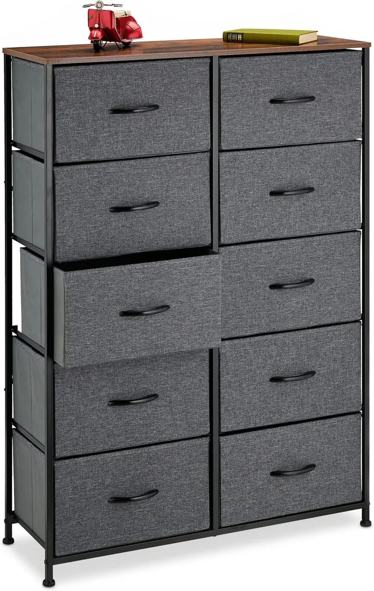 Chest of Drawers HWD: 120x85.5x30 cm Metal 10 - Image 1