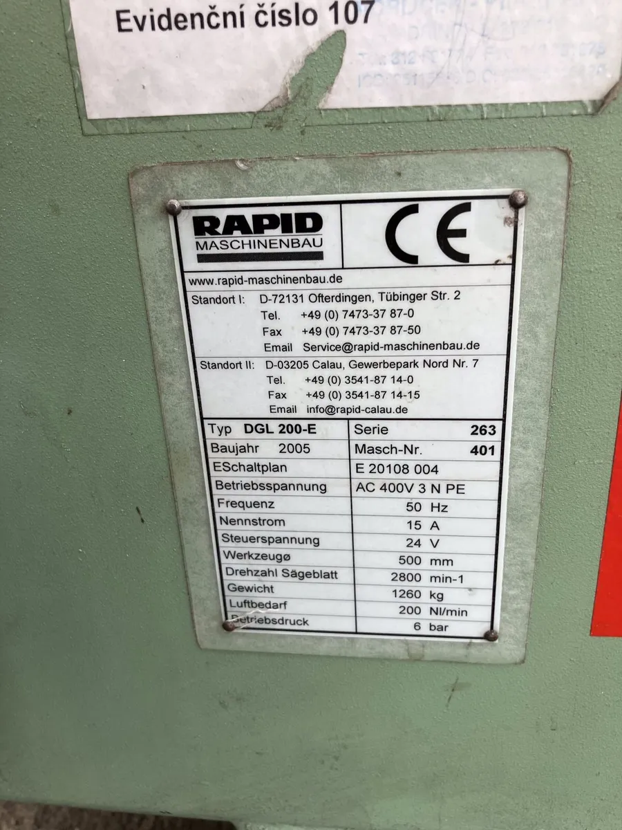 Rapid DGL 200E  Saw - Image 2