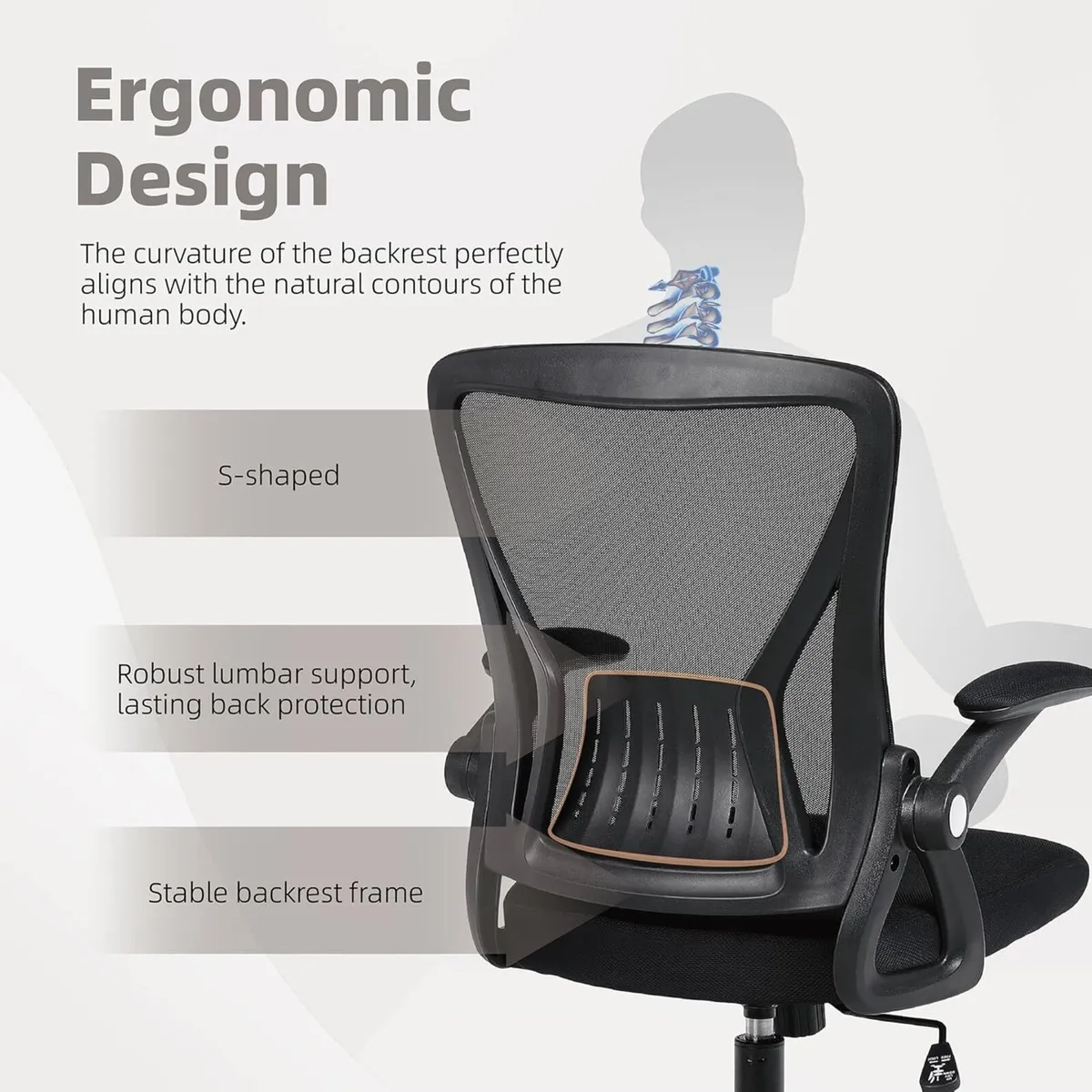 Ergonomic Office Chair Desk with Adjustable - Image 4