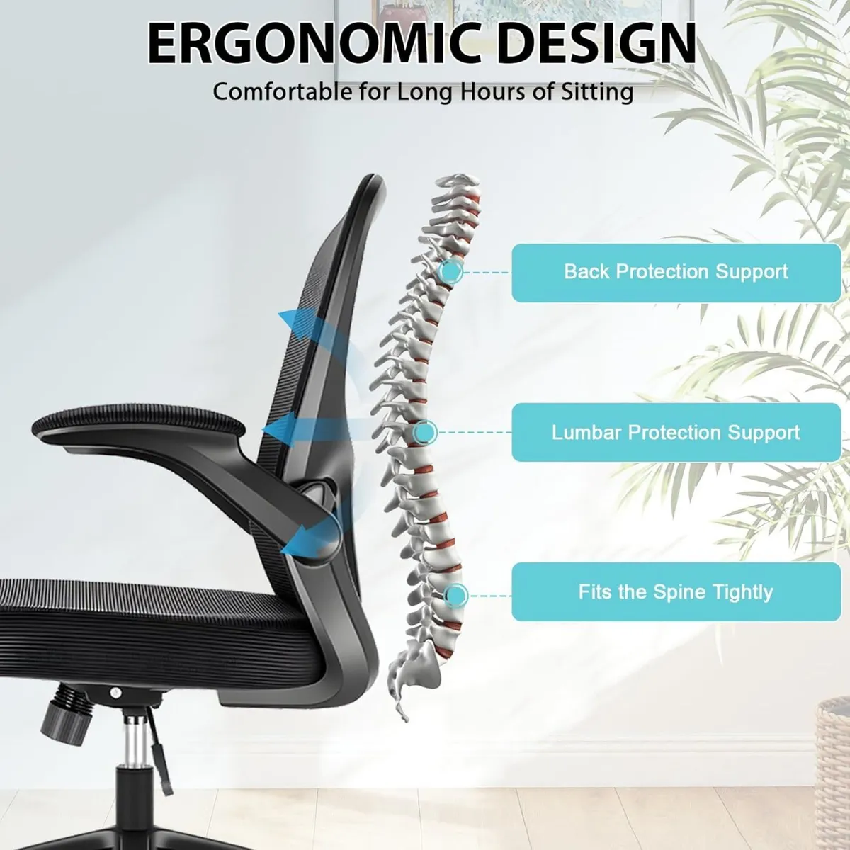 Ergonomic Office Chair 360degrees Swivel Desk - Image 4