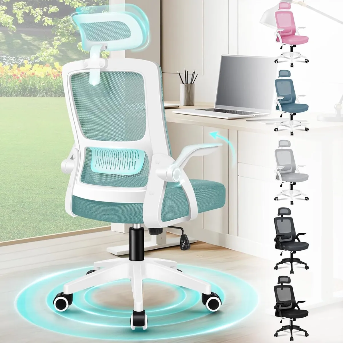 Ergonomic Office Chair with Headrest High Back - Image 1
