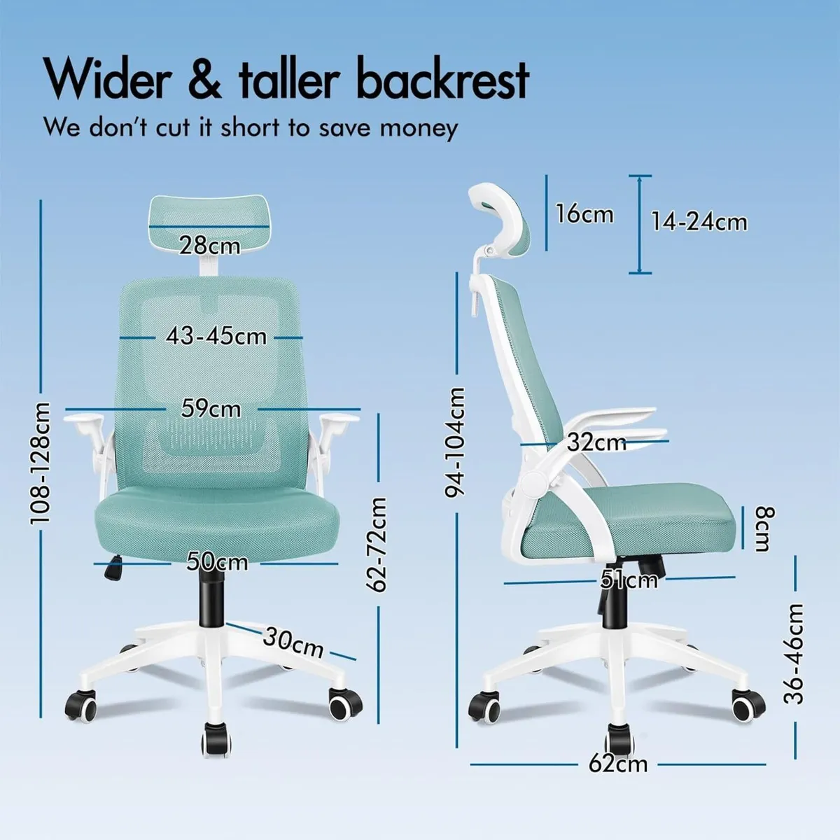Ergonomic Office Chair with Headrest High Back - Image 2