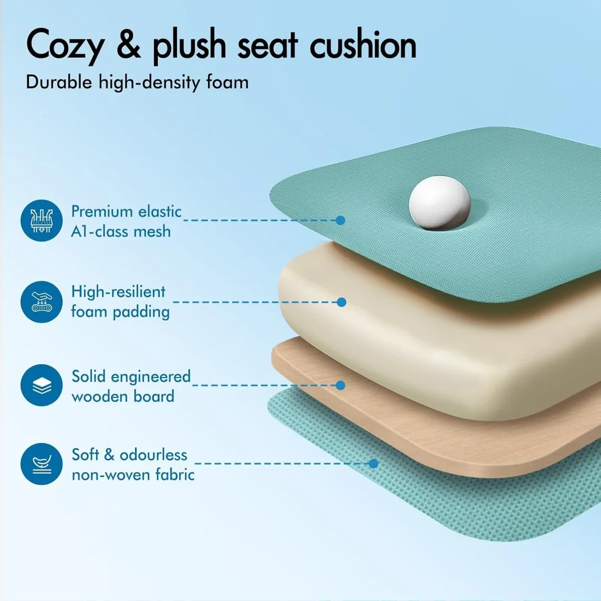 Ergonomic Office Chair with Headrest High Back - Image 4