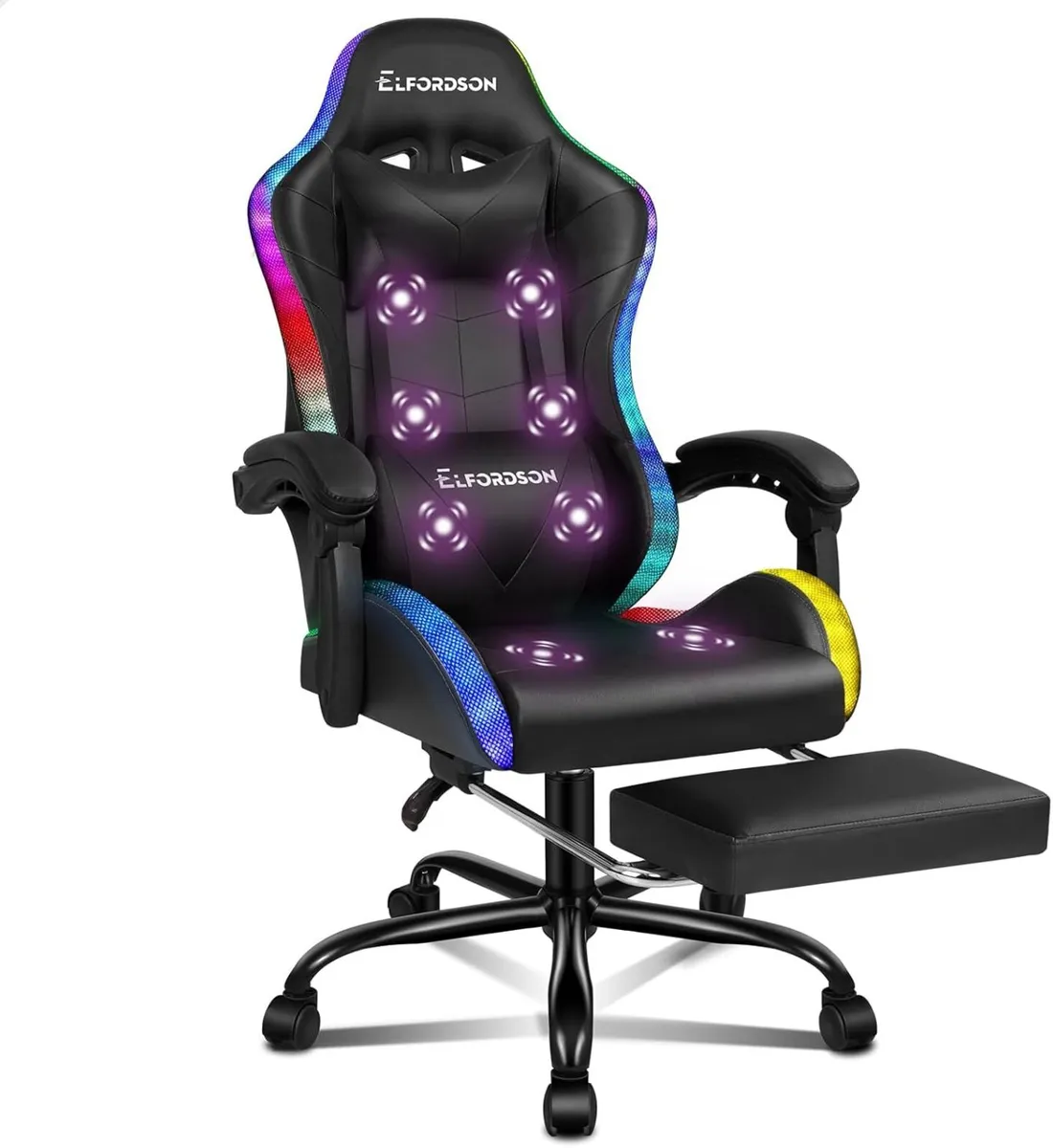 LED Gaming Chair with 8-Point Massage Ergonomic - Image 1