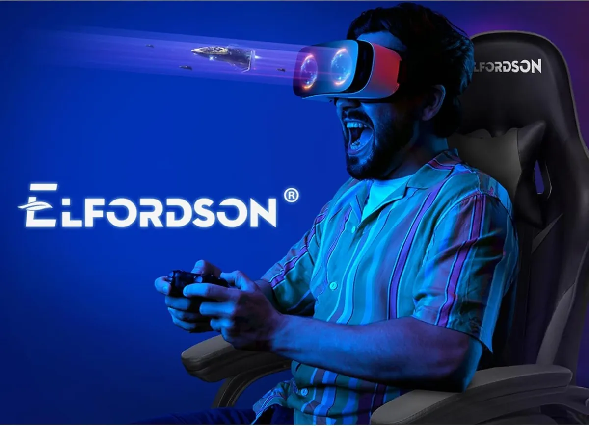 Gaming Chair with 2-Point Massage Cushion - Image 3