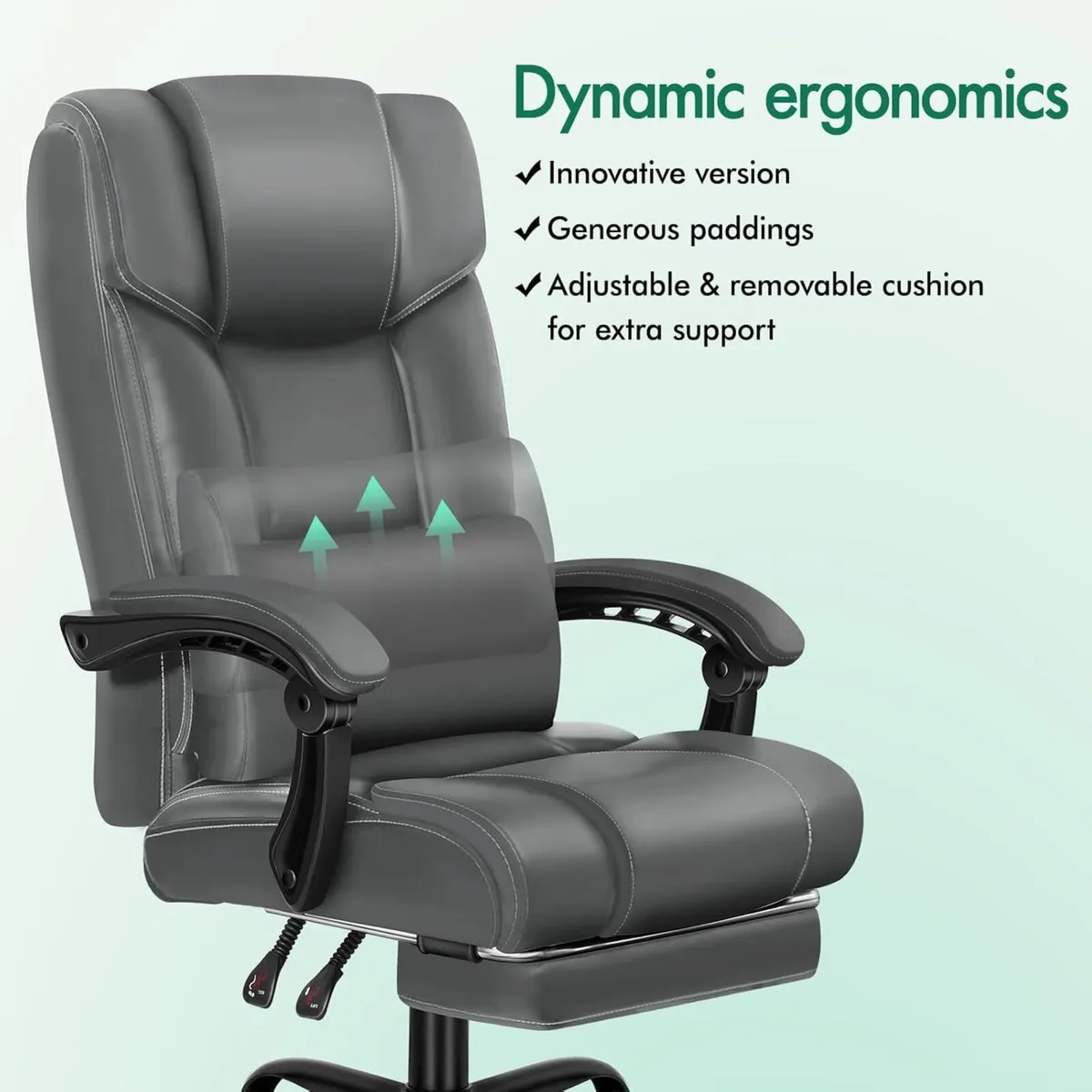 Office Chair with Lumbar Cushion Ergonomic Gaming - Image 4