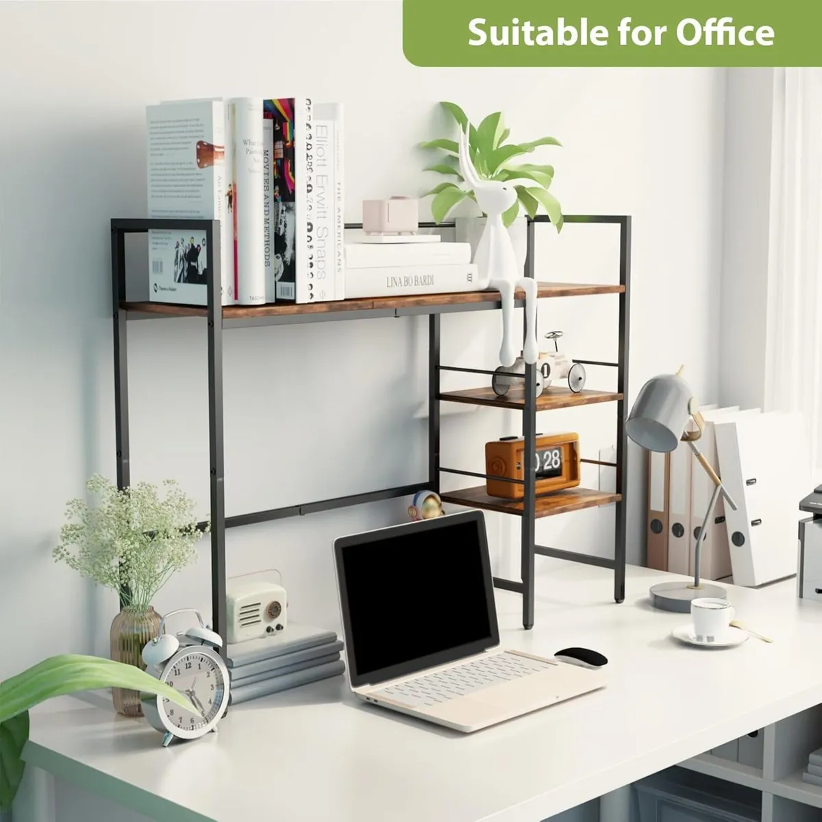 Desk Shelf 38.6 Inch Wood Organizer for Computer - Image 4