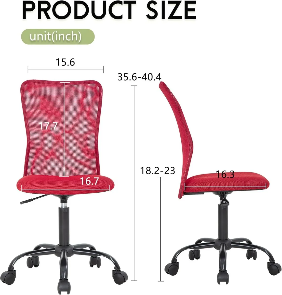 Ergonomic Office Chair Desk Mesh Computer Armless - Image 3
