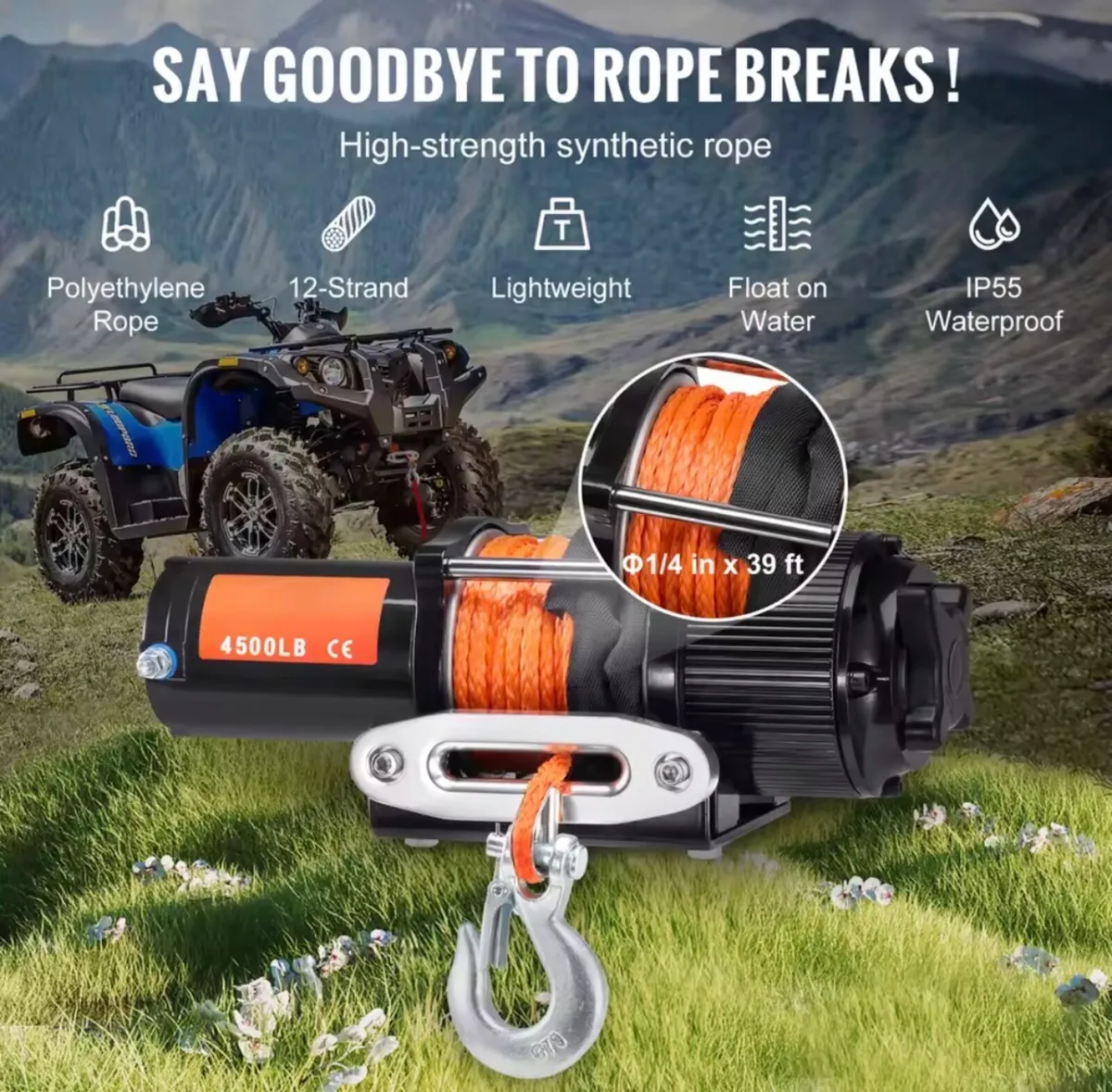 2tones small winch strong synthetic rope - Image 3