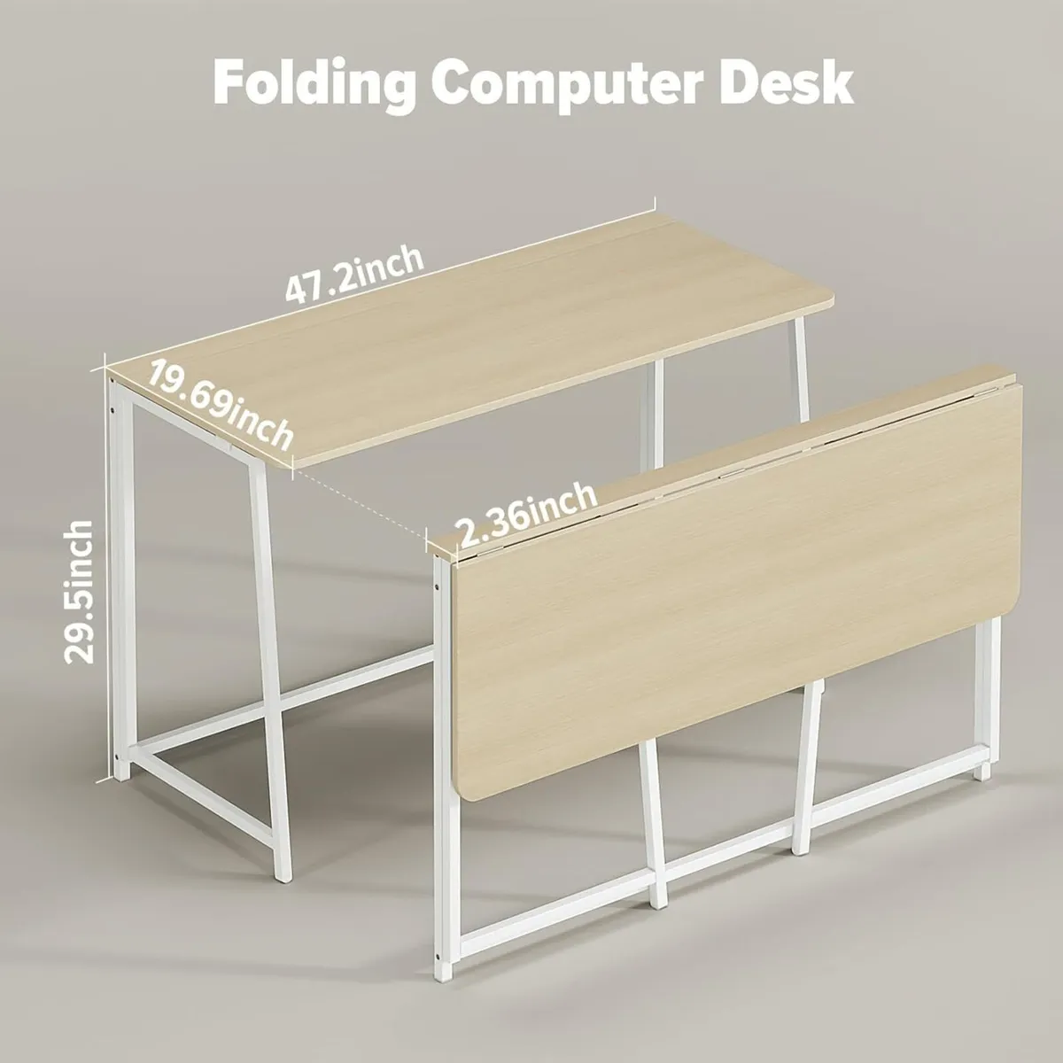 Folding Desk Small Foldable 120cm for Spaces - Image 2