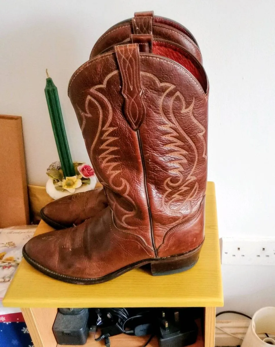 Mens handmade leather boots - Image 1