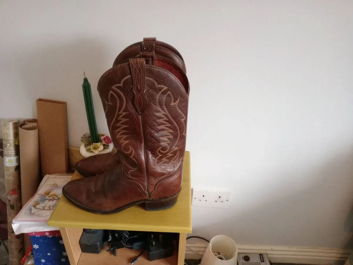 Mens handmade leather boots - Image 2