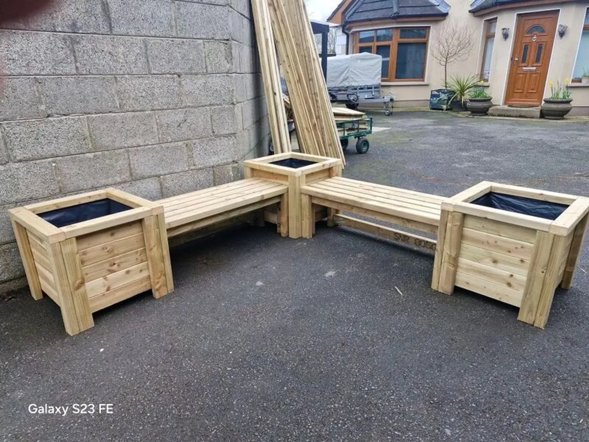 Corner Bench with Planters - Image 3