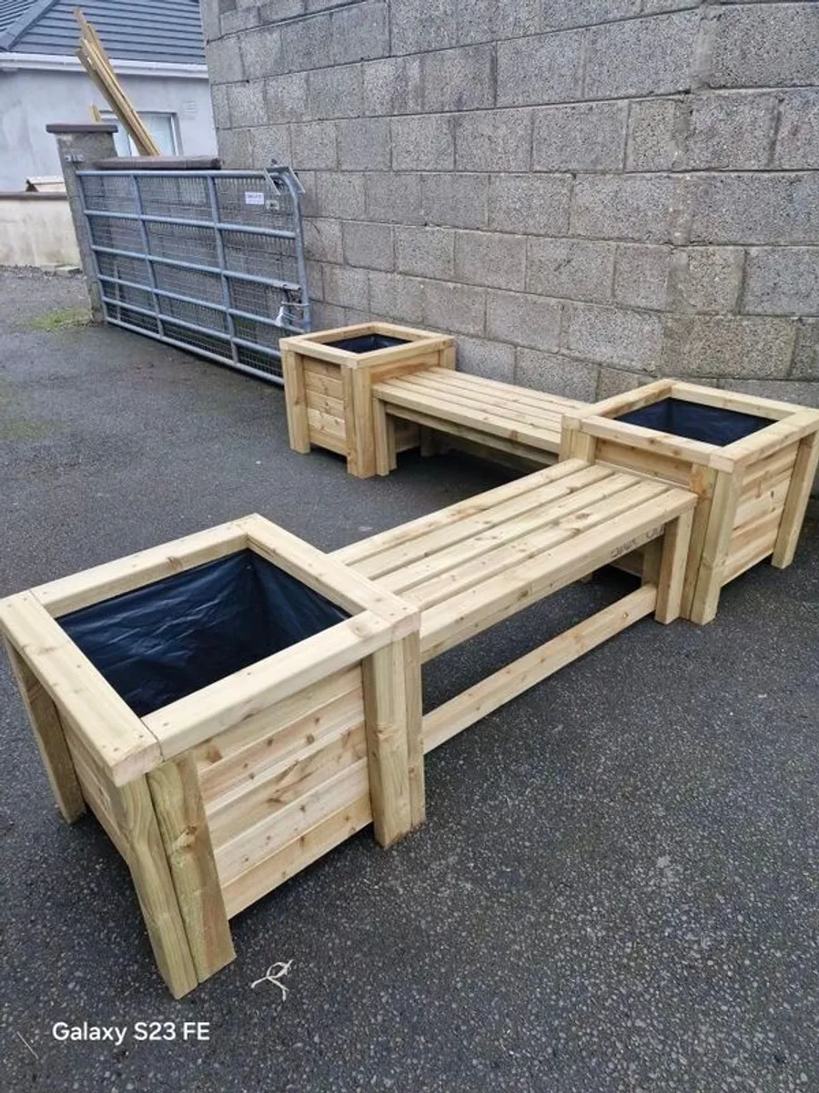 Corner Bench with Planters - Image 2