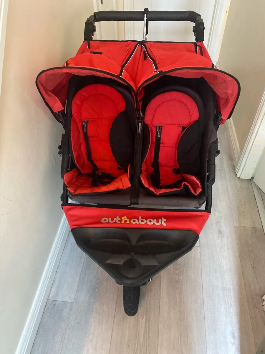 Out n About Nipper Double Buggy+ raincover - Image 1