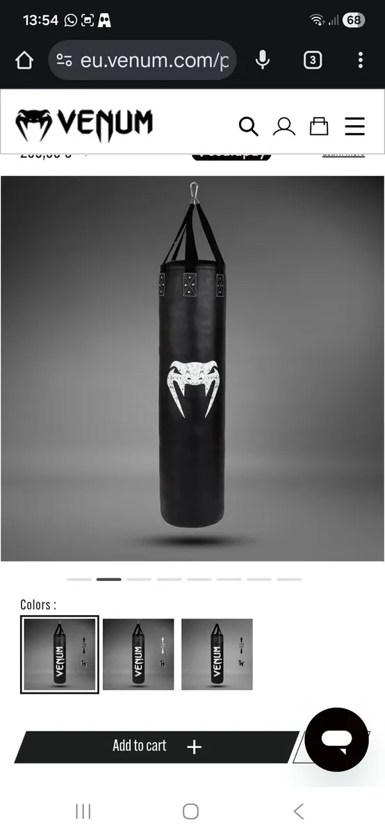 Venom full sized filled heavy bag and custom made - Image 1