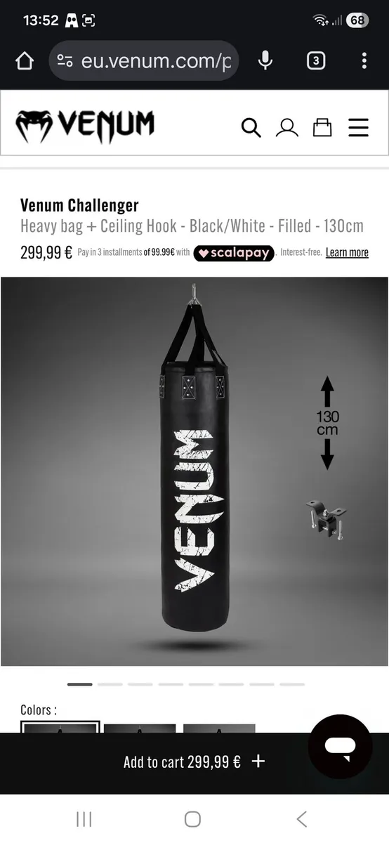 Venom full sized filled heavy bag and custom made - Image 2