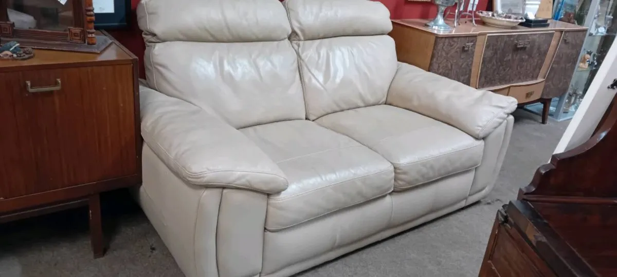 Highly Quality Real Leather Two Seat Sofa