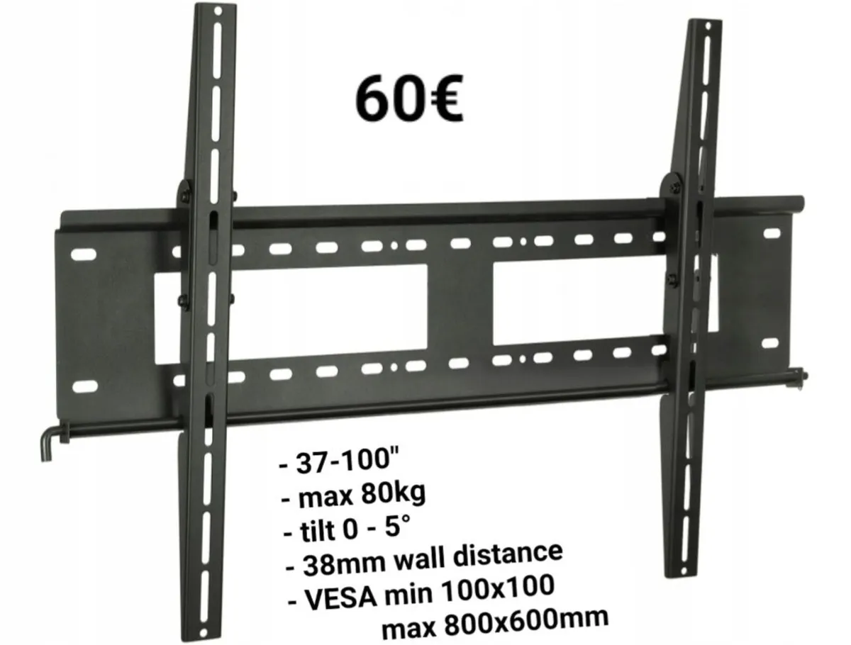 Tv Wall Mount Bracket Flat Tilt 37" - 100" - Image 1