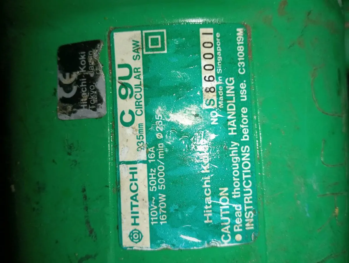 Hitachi circular saw 110v - Image 2
