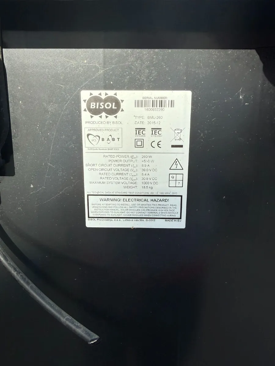 6 Solar Panels + Inverter + Racking - Sold as seen - Image 2