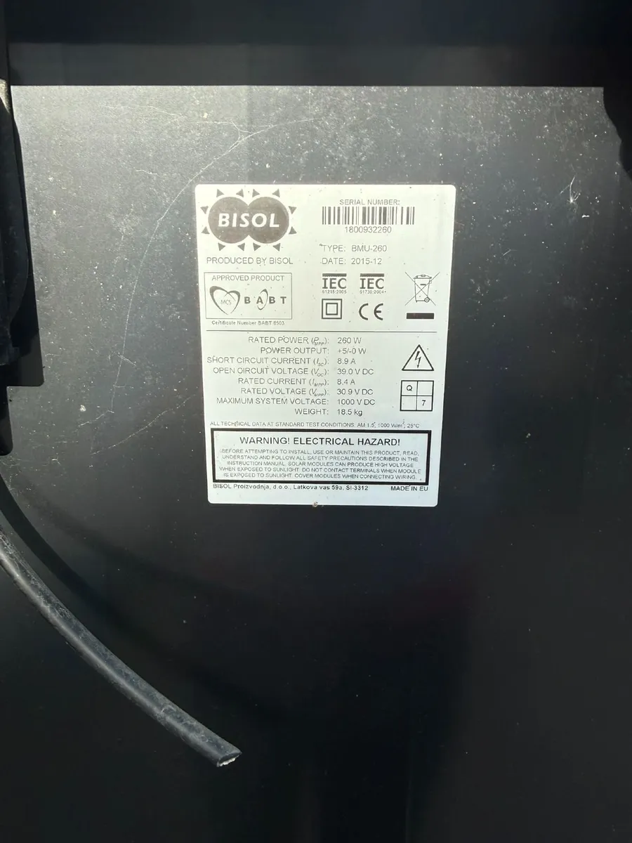 6 Solar Panels + Inverter + Racking - Sold as seen - Image 4