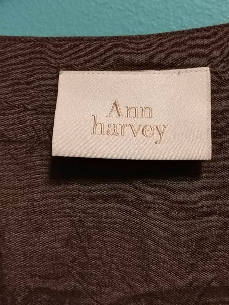 Ann Harvey brown with lovely shine dress.
Width 54 - Image 4