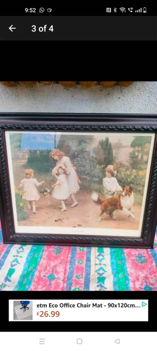 Mahogany Framed picture, " love at first sight"
34 - Image 1