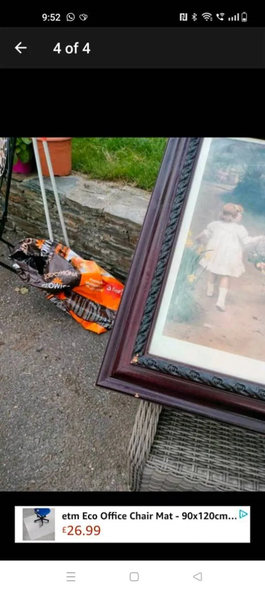 Mahogany Framed picture, " love at first sight"
34 - Image 2