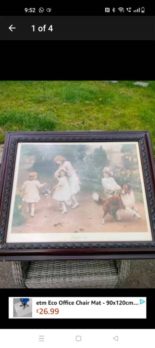 Mahogany Framed picture, " love at first sight"
34 - Image 4