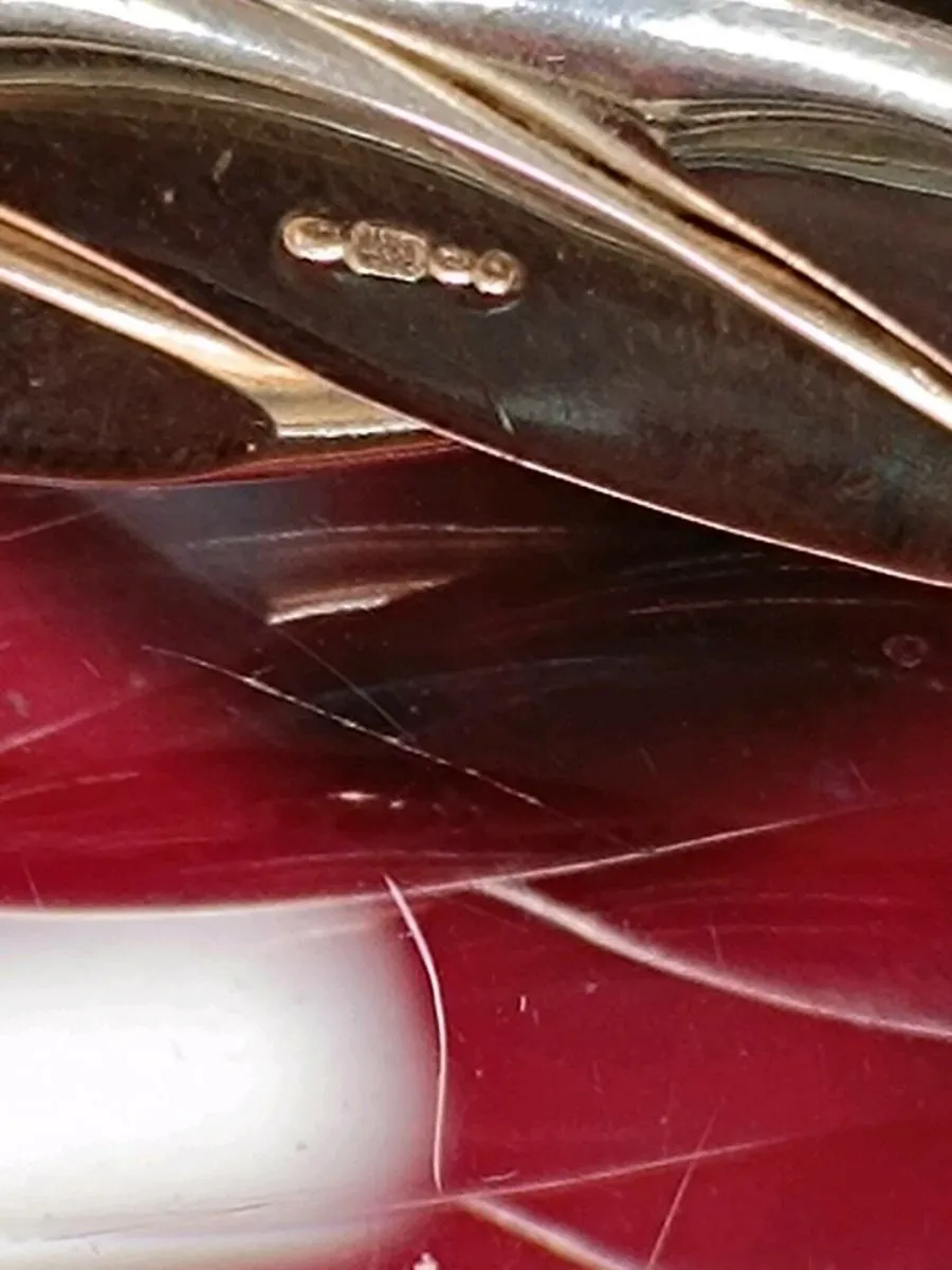 Large Silver Oval Twisted Bangle - Image 4