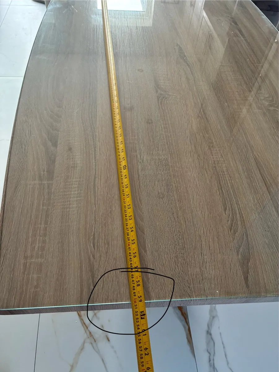 Dining table with Glass top - Image 4