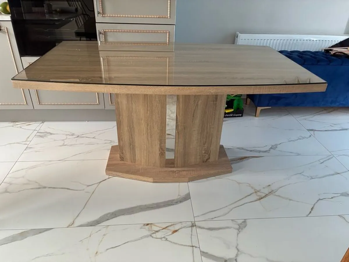 Dining Table with Glass top - Image 1