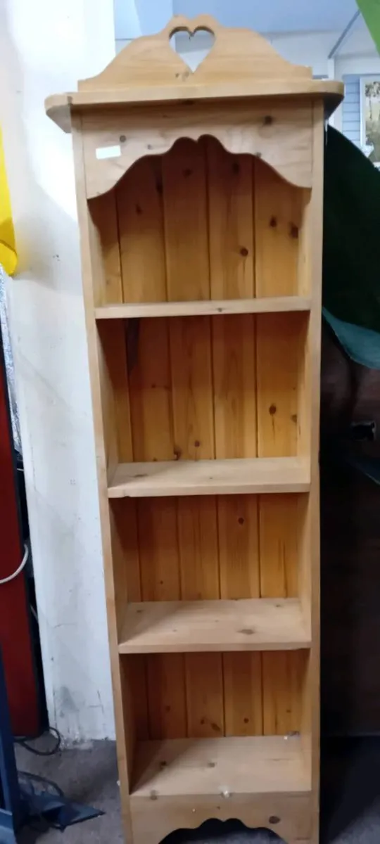 Rustic Pine Narrow Bookcase