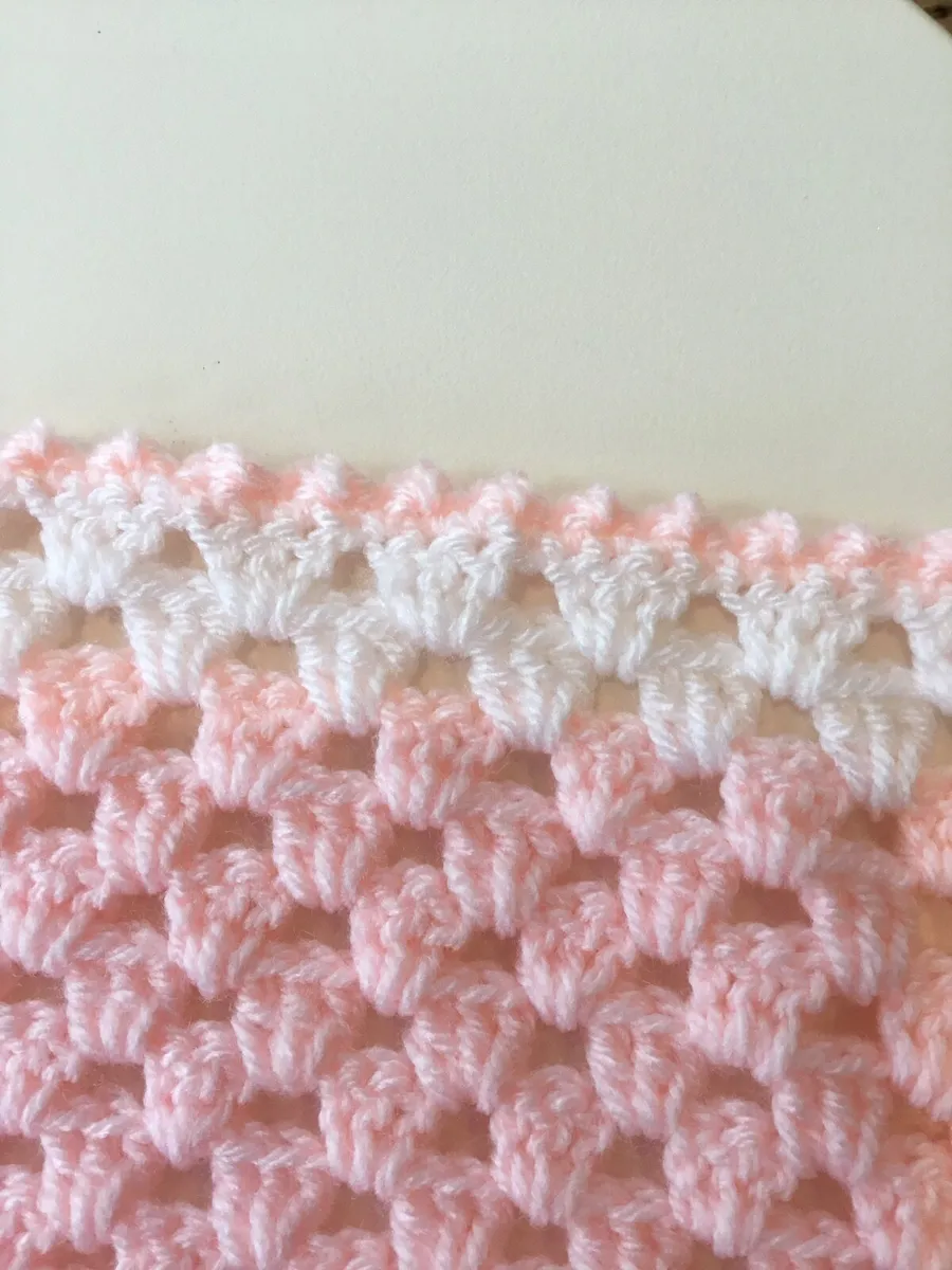 Hand crocheted Baby Blanket with matching pram - Image 1