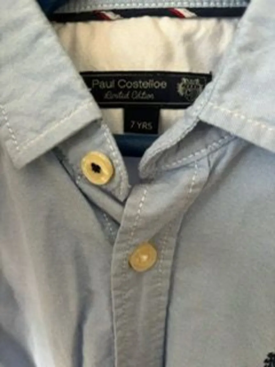 Paul Costelloe Blue Shirt age 7-8 - Image 4