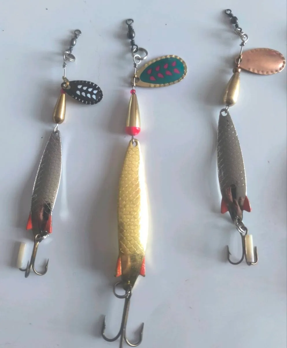 5 mixed hybrid Abu Toby Droppen spinner spoons - Image 2