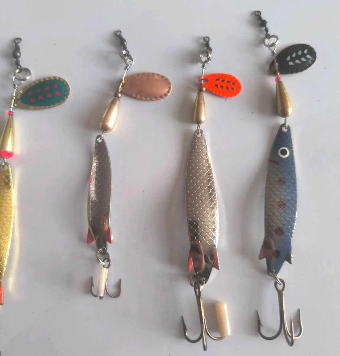 5 mixed hybrid Abu Toby Droppen spinner spoons - Image 3