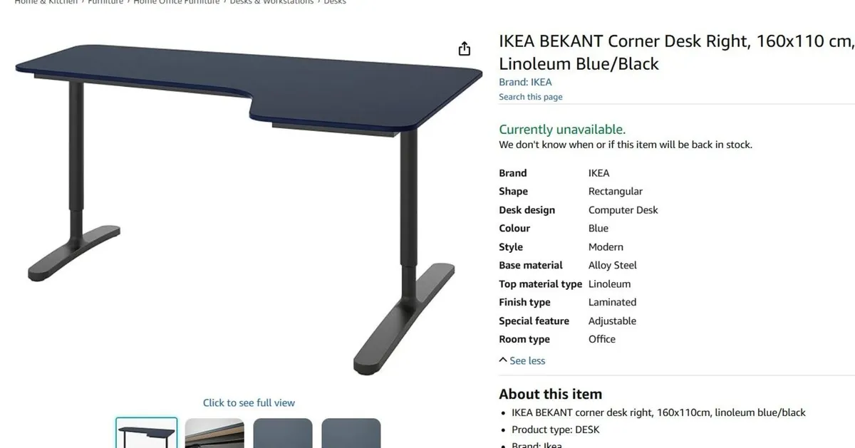 RH Corner desk - Image 1