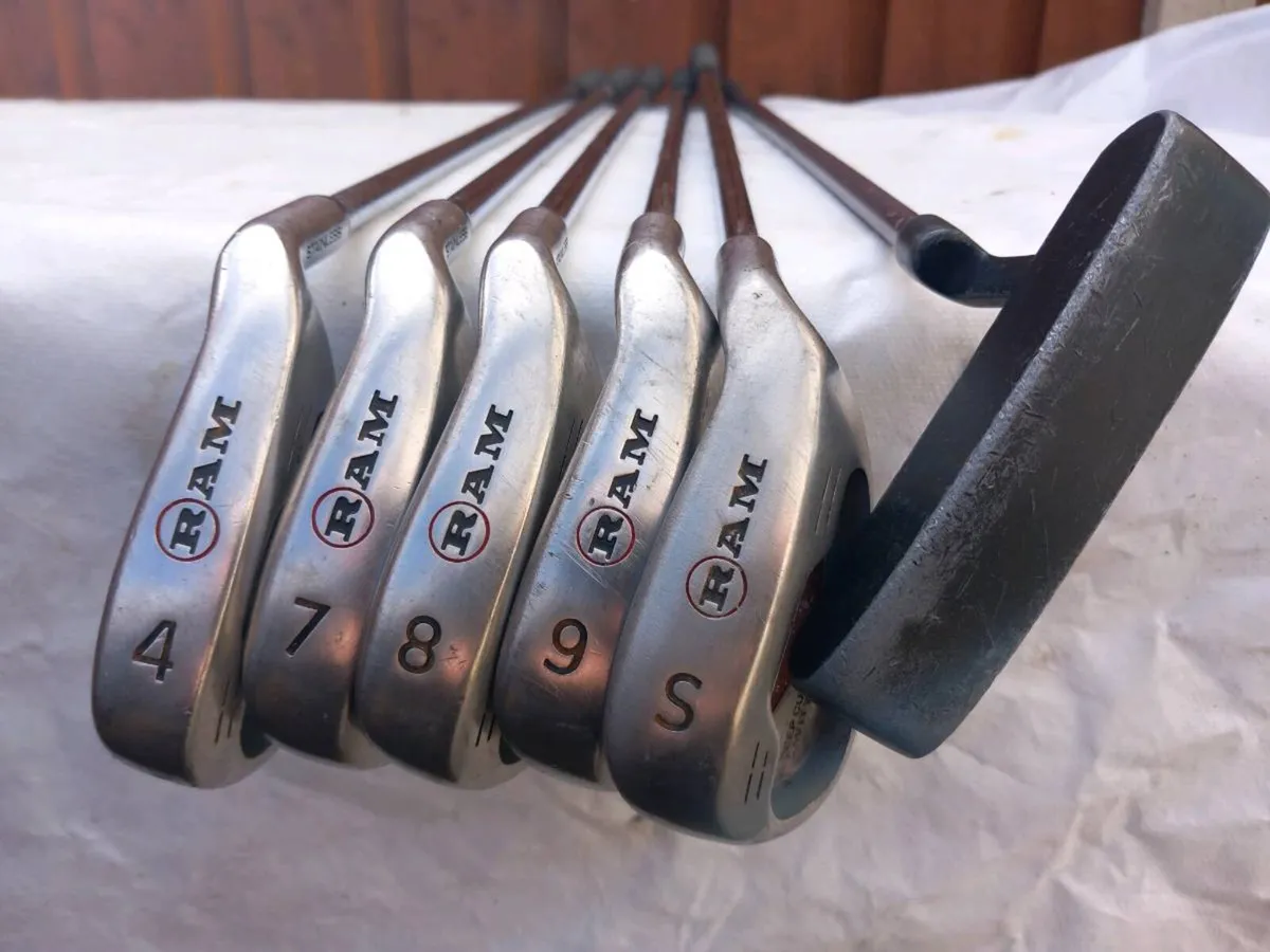 Ram golf irons and putter.  Right handed clubs - Image 1