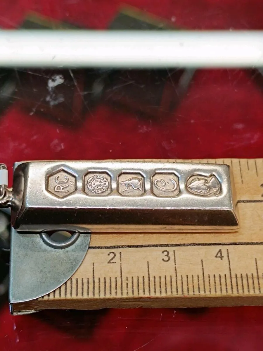 Sterling Silver Inglot Bar Pendant - Image 2