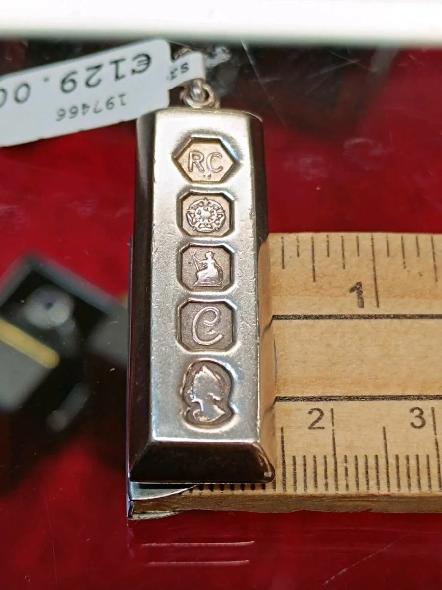 Sterling Silver Inglot Bar Pendant - Image 3
