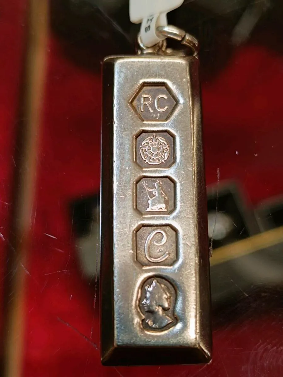 Sterling Silver Inglot Bar Pendant - Image 1