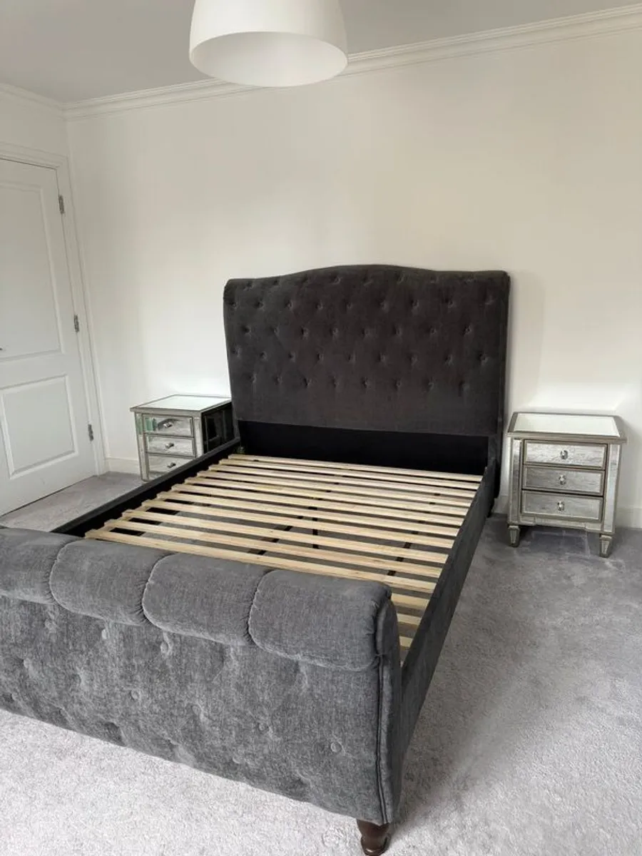 King Bed + bedside For Sale - Image 3